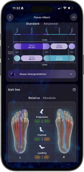 Baliston Health app — Walk Analysis